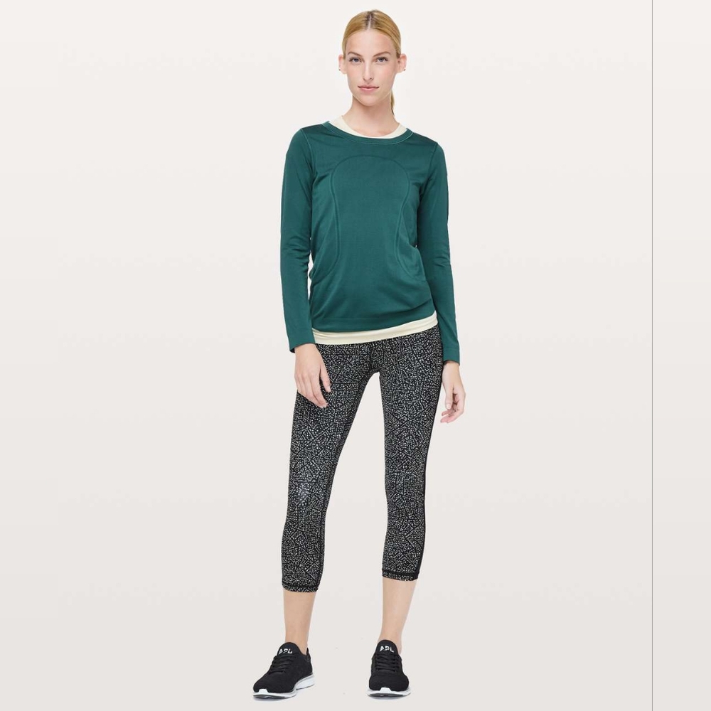 LULULEMON Teal Jasper Green Blue Swiftly Tech Long Sleeve Top 8
